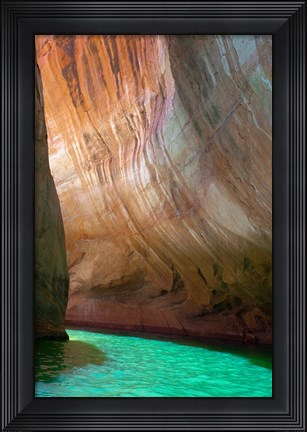Framed Detail Of Escalante River Tributary, Utah Print