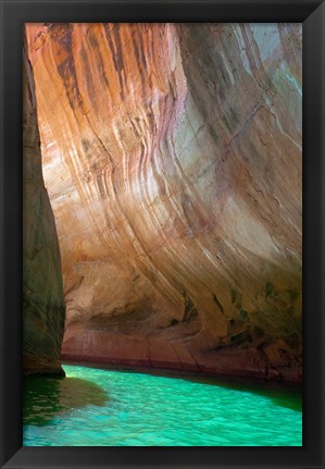 Framed Detail Of Escalante River Tributary, Utah Print