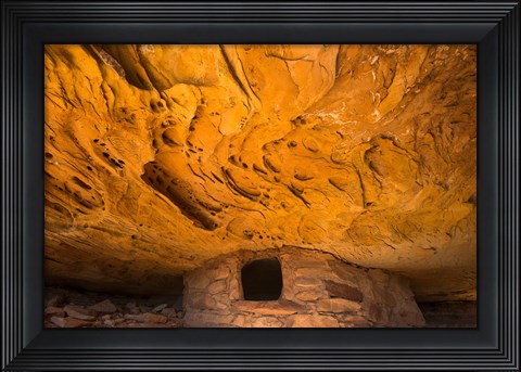 Framed Cap Rock Ruin, Cedar Mesa Wilderness Areal, Utah Print
