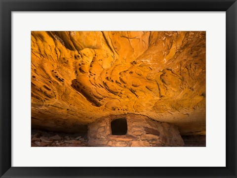 Framed Cap Rock Ruin, Cedar Mesa Wilderness Areal, Utah Print