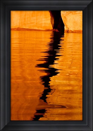 Framed Tapestry Wall Reflection&#39;s Detail At Sunrise, Utah Print