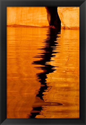 Framed Tapestry Wall Reflection&#39;s Detail At Sunrise, Utah Print