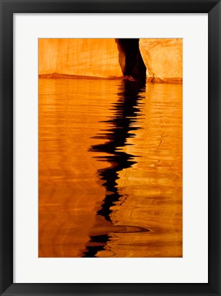 Framed Tapestry Wall Reflection&#39;s Detail At Sunrise, Utah Print