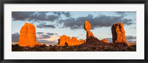 Framed Arches National Park Balanced Rock Panorama, Utah Print