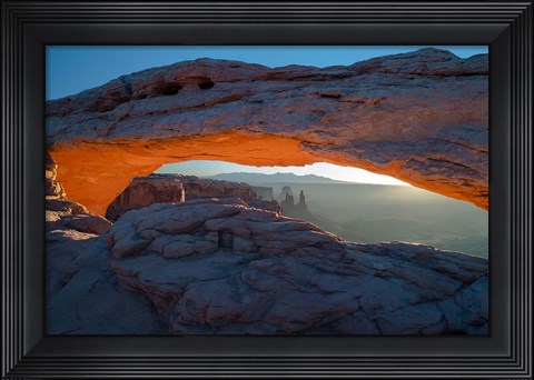 Framed Overlook Vista Through Mesa Arch, Utah Print