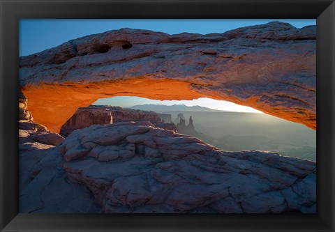 Framed Overlook Vista Through Mesa Arch, Utah Print