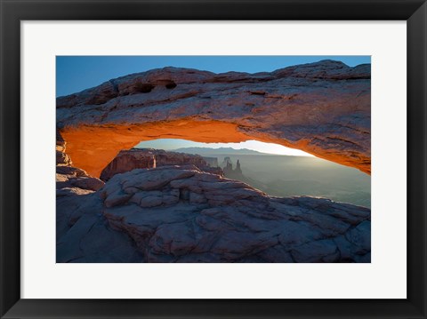 Framed Overlook Vista Through Mesa Arch, Utah Print