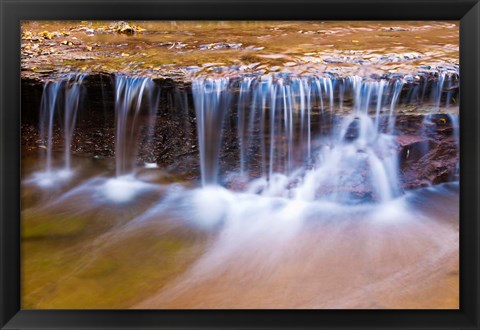 Framed Cascade Along The Left Fork Of North Creek, Zion National Park, Utah Print