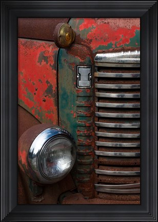 Framed Rusted And Abandoned International Truck Print