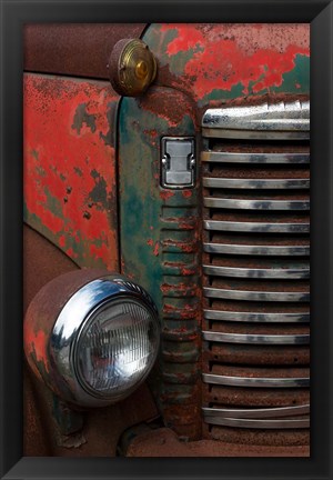 Framed Rusted And Abandoned International Truck Print