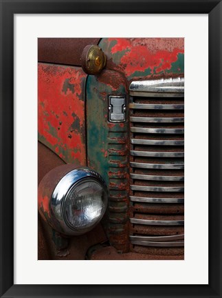 Framed Rusted And Abandoned International Truck Print