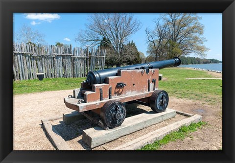 Framed Jamestown Island Cannonm Virginia Print