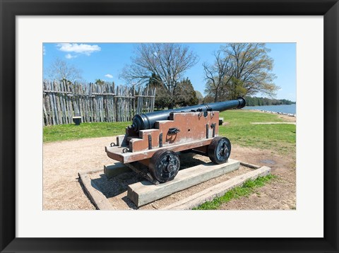 Framed Jamestown Island Cannonm Virginia Print