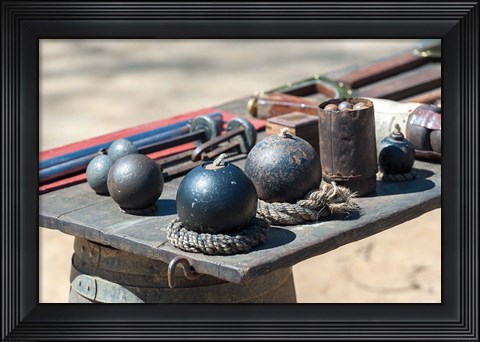 Framed Artillery In The Continental Army Encampment, Virginia Print