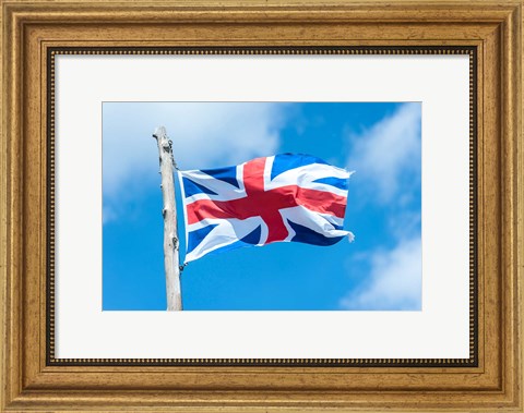 Framed British Flag, Jamestown, Virignia Print