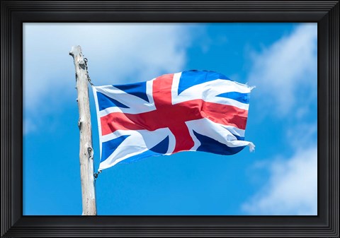 Framed British Flag, Jamestown, Virignia Print