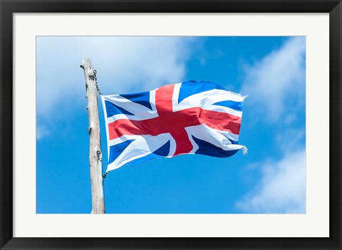 Framed British Flag, Jamestown, Virignia Print