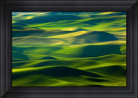 Framed Country Landscape Viewed From Steptoe Butte Print