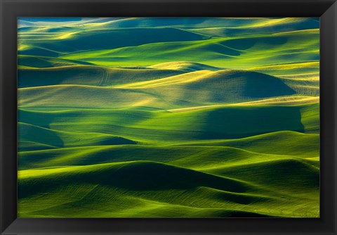 Framed Country Landscape Viewed From Steptoe Butte Print