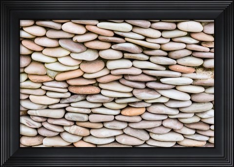 Framed Stacked Rock Pattern Print
