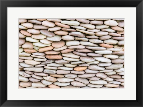 Framed Stacked Rock Pattern Print