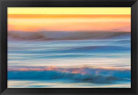 Framed Cape Disappointment State Park Ocean Print