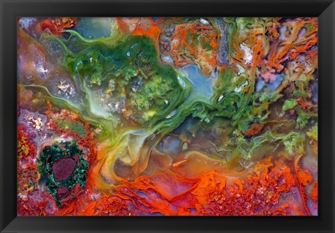 Framed Colorful Agate Print