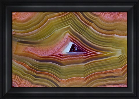 Framed Banded Agate V Print