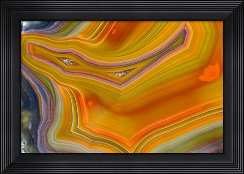 Framed Banded Agate X Print