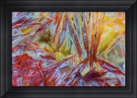 Framed Warm, Firey Agate Print