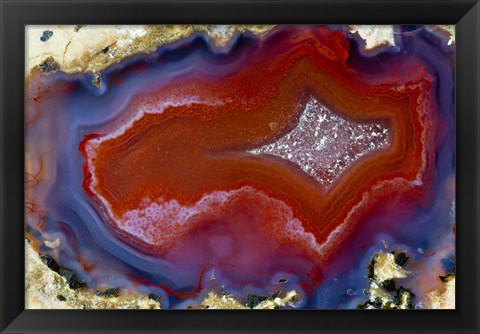 Framed Banded Agate XI Print