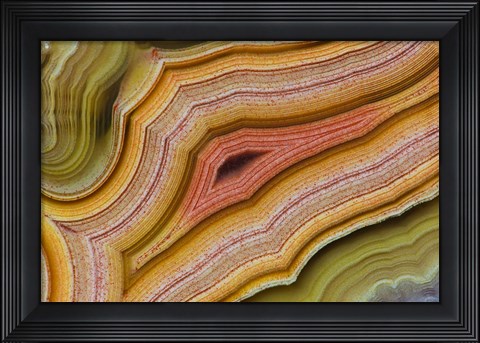 Framed Banded Agate XIV Print