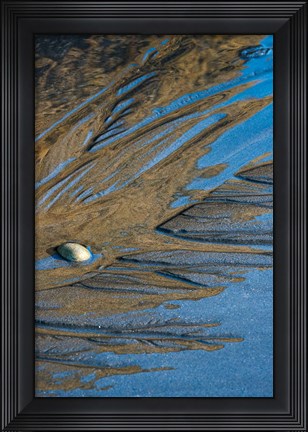 Framed Sand And Water Detail On Ruby Beach Print