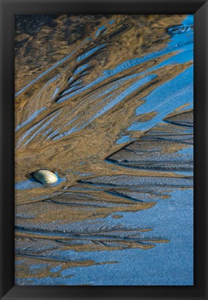 Framed Sand And Water Detail On Ruby Beach Print