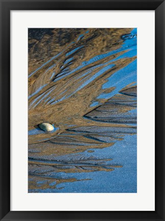 Framed Sand And Water Detail On Ruby Beach Print