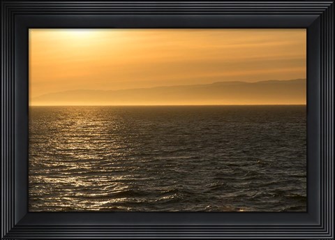 Framed Evening Light At The Strait Of Juan De Fuca Print