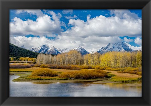 Framed Grand Teton National Park Panorama, Wyoming Print