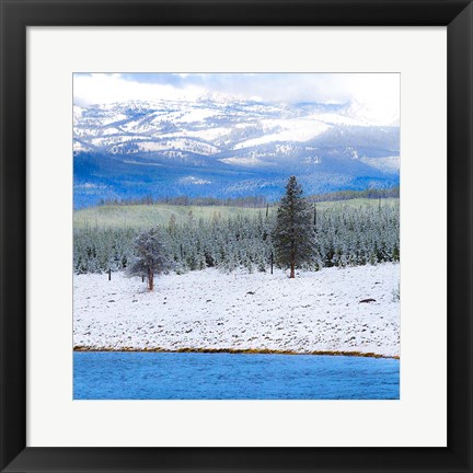 Framed Yellowstone National Park In Winter, Wyoming Print