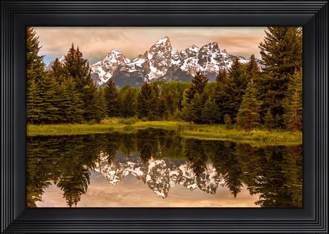 Framed Schwabacher Landing At Sunrise, Wyoming Print