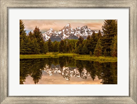 Framed Schwabacher Landing At Sunrise, Wyoming Print