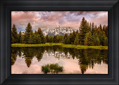 Framed Schwabacher Landing, Panorama, Wyoming Print