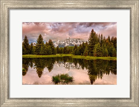 Framed Schwabacher Landing, Panorama, Wyoming Print