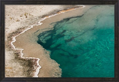 Framed Black Pool, West Thumb Geyser Basin, Wyoming Print