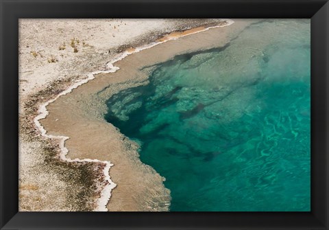 Framed Black Pool, West Thumb Geyser Basin, Wyoming Print