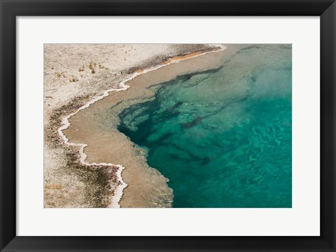 Framed Black Pool, West Thumb Geyser Basin, Wyoming Print