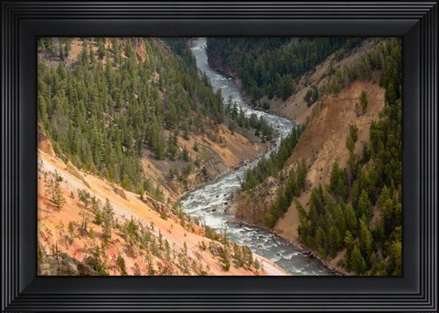 Framed Inspiration Point, Yellowstone River, Grand Canyon Of The Yellowstone Print