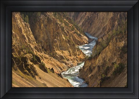 Framed Yellowstone River Landscape, Wyoming Print