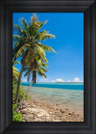 Framed Coast Around Merizo, Guam Print