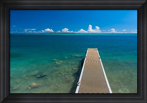 Framed Pier With Cooks Island, Guam Print