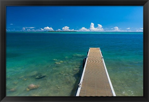 Framed Pier With Cooks Island, Guam Print